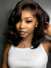 Glueless 13x6 HD Lace Front Bob Human Hair Wigs - 180% Density Body Wave Bob
