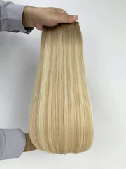 Russian Virgin Remy Flat Hair Human Extensions Seamless Flat Weft Hair Extensions