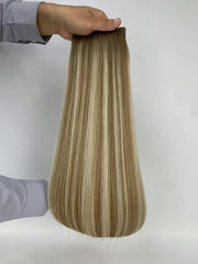 Russian Virgin Remy Flat Hair Human Extensions Seamless Flat Weft Hair Extensions