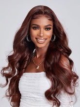 Pre-Plucked Wear Go Glueless Reddish Brown Body Wave Hair Pre-cut Lace