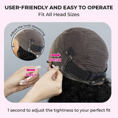 360 Body Wave Drawstring Glueless Pre-Bleached Lace Human Hair Wig