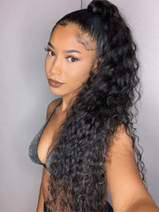 360 Lace Fit Wear Go Pre-Bleached Deep Wave Human Hair Glueless Wig Pre-Plucked