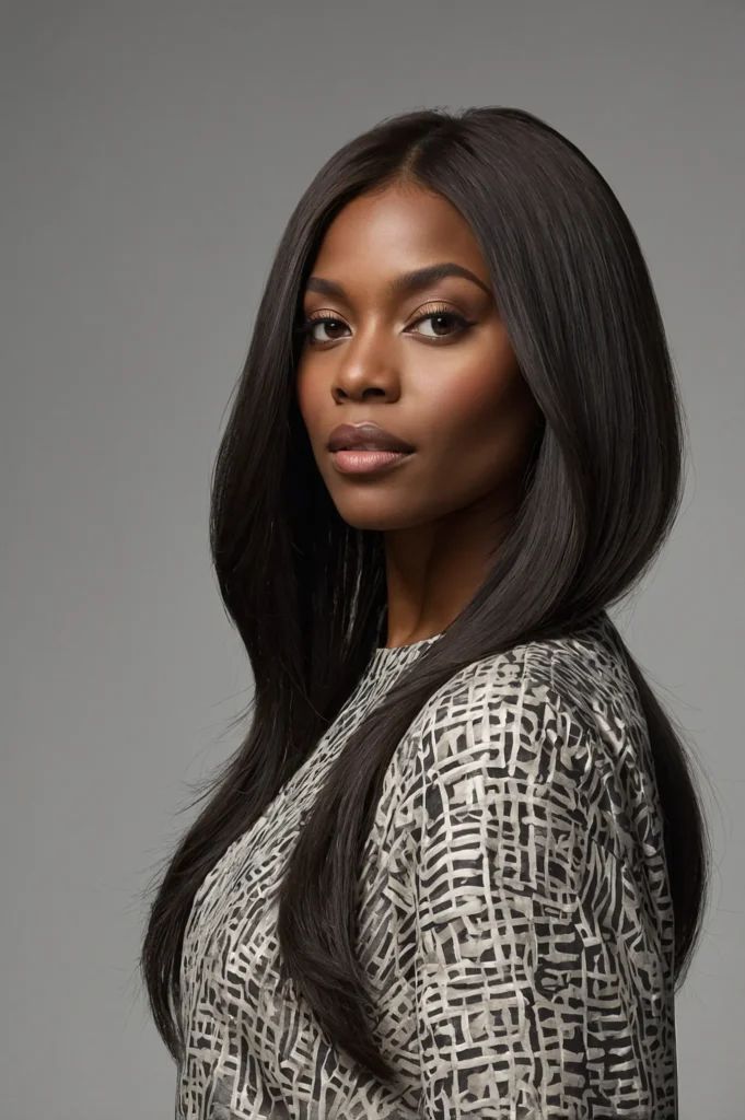 13x6 Glueless Silky Straight HD Lace Front Wig – 100% Human Hair, Pre-Plucked Natural Hairline | Wear Go