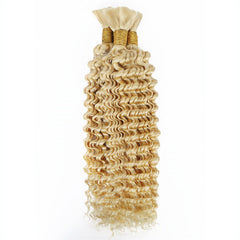 Human Braiding Hair 613 Blonde Deep Wave Bulk Hair For Micro Braiding No Weft 300gram