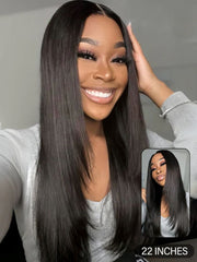 Layered Cut Pre-bleached Straight Hair Wear Go Glueless Wig 9X6 Pre-cut HD Lace Pre-plucked