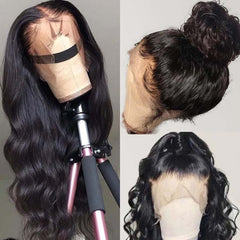 13×6 Glueless Body Wave Wig – Natural Hairline Human Hair Drawstring Wig, Beginner Friendly