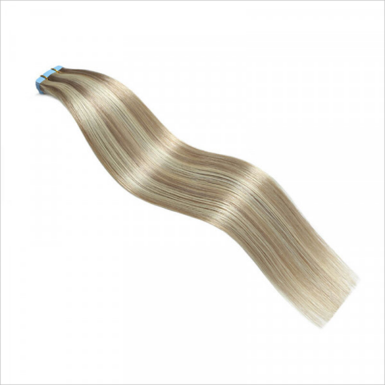 #P18/613 Blonde Highlight Tape In Hair Extensions Invisible Tape Hair 2packs