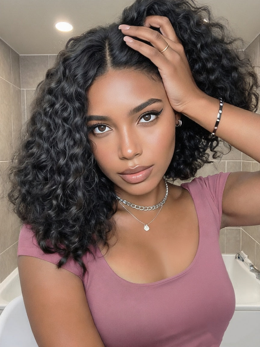 Pre-plucked natural hairline 6×6 glueless HD lace wig