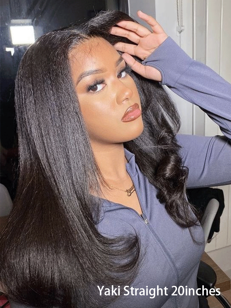 Yaki Straight Hair Wear Go Glueless Wig 9X6 Pre-cut HD Lace Pre-plucked