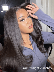 Yaki Straight Hair Wear Go Glueless Wig 9X6 Pre-cut HD Lace Pre-plucked