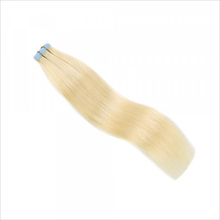 Raw hair tape ins factory price unprocessed virgin cuticle aligned Russian light blonde tape in extensions 2packs