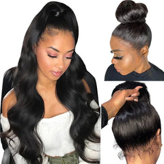 360 Body Wave Drawstring Glueless Pre-Bleached Lace Human Hair Wig