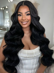 13×6 Glueless Body Wave Wig – Natural Hairline Human Hair Drawstring Wig, Beginner Friendly