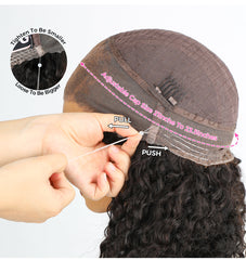 360 Glueless Water Wave Wig – Defined Curl Ponytail & Gym Ready