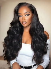 13×6 Glueless Body Wave Wig – Natural Hairline Human Hair Drawstring Wig, Beginner Friendly