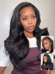 Pre-bleached knots detail of 6x6 HD lace glueless wig for natural hairline