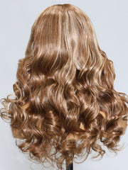 13×6 Glueless Honey Blonde Highlight Body Wave Wig – Pre-Everything Drawstring Human Hair Wig
