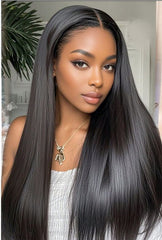 6x6 Yaki Straight Glueless Wig – HD Lace, Drawstring Fit, Wear & Go